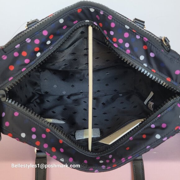 KATE SPADE Jae Medium Nylon Quilted Satchel- Festive Confetti Multicolor🎈$149.⭐ - Picture 13 of 16